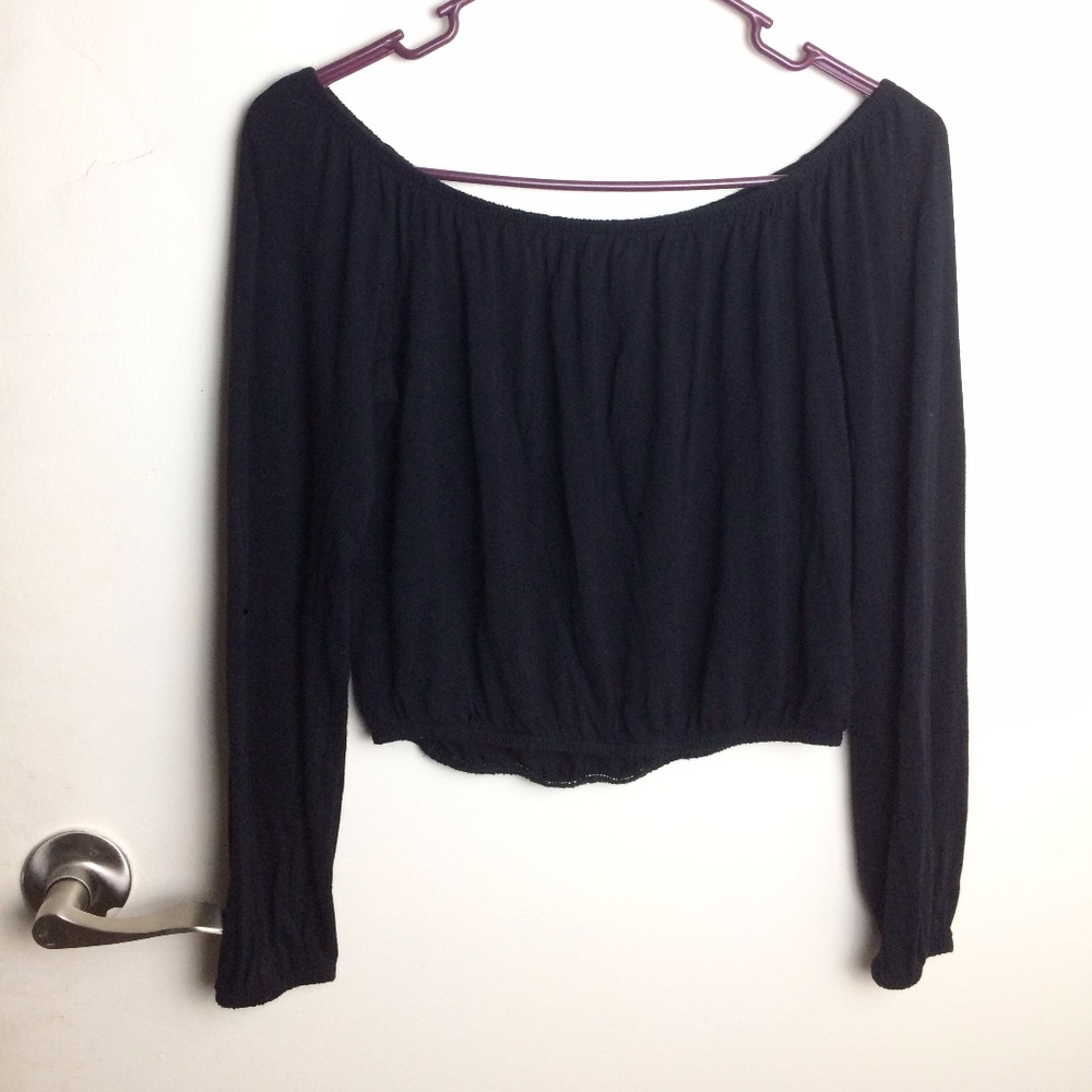COPY - H&M Off-The-Shoulder Black Top